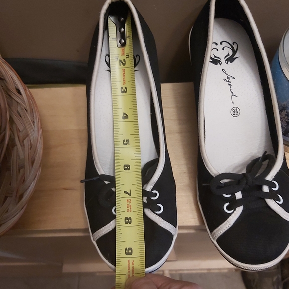 2/$18 WEDGE SHOES Black & White - Picture 5 of 5